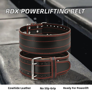 Leather Breathable Professional Protection Waist Support <b>Belt</b> Adjustable Buckle Closure for <b>Weight</b> Lifting Strength <b>Training</b> - Product Image 2