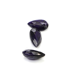 Saphirs bleus naturels de Bangkok, taille poire, calibrés, 10x12mm, pierres précieuses naturelles facettées pour la création de bijoux - Product Image 3