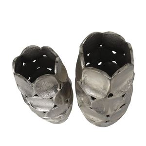 Admirable Florero Moderno de Metal Plateado y Dorado con Acabado Transparente para Centro de Mesa de Lujo en la Sala de Estar - Product Image 4