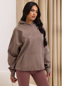 Sudadera con capucha de forro polar grueso para mujer, al por mayor, con marca personalizada para minoristas de moda estadounidenses, suministro a granel - Product Image 5
