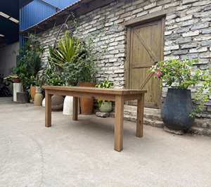 Rustic Brown Recycled Wood Oak <b>Table</b> Furniture for Home Use from VietNam Square Solid Wood Dining <b>Table</b>, <b>Walnut</b>, Pine - Product Image 4