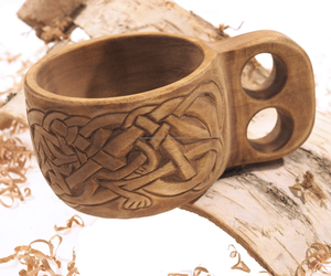 Natural Rustic Barrel German Handmade Vintage Wood <b>Wooden</b> Beer Mug with Handle 18 oz 20oz Wood <b>Cup</b> for Barware - Product Image 2