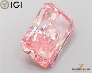 เพชร CVD ทรง Radiant น้ำหนัก 7.00 กะรัต สีชมพูสดใส ระดับ VS1 พร้อมใบรับรอง IGI เพื่อความเปล่งประกายอันน่าทึ่ง - Product Image 3
