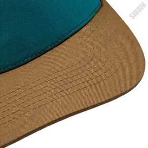 SIBRIN Custom 5 Panel Trucker Cap Teal Brown Mesh Adjustable Breathable <b>Flat</b> Brim <b>Hat</b> Motorsport Skateboarding Outdoor - Product Image 5