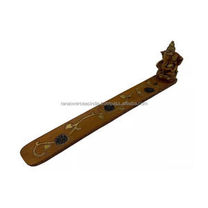Cenicero de incienso de madera de diseño elegante con Lord Ganesh Ideal para aromaterapia y control de cenizas a un valor excepcional - Product Image 3