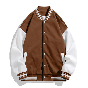 High Quality Cotton Blend Varsity Jacket <b>Men</b> and Women Custom logo EmbroideryBaseball Letterman Varsity Jacket - Product Image 3