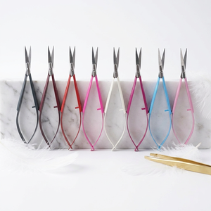 Ciseaux à cuticules professionnels en acier inoxydable, lame droite, revêtement en poudre colorée - Product Image 6