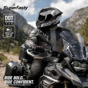 New Wholesale DOT Full <strong>Face</strong> Flip Modular ABS Motorcycle <strong>Helmet</strong> Quick Release Closure Adjustable Double <strong>Visor</strong> All Seasons Touring - Product Image 1