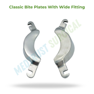 Placas de mordida clásicas de ajuste ancho de acero inoxidable, instrumento dental para uso veterinario y quirúrgico - Product Image 2