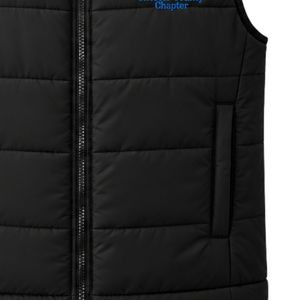 Women <b>Black</b> Quilted Puffer <b>Vest</b> Sleeveless Full Zip Embroidered Lightweight Warm Outdoor Casual Winter Jacket with Side Pockets - Product Image 5