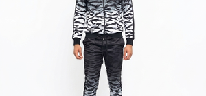 Conjunto Deportivo para Hombre con Estampado de Cebra Blanco y Negro, Sudadera con Capucha y Cierre Completo, Pantalones Jogger, Ropa Casual de Calle para Otoño - Product Image 6