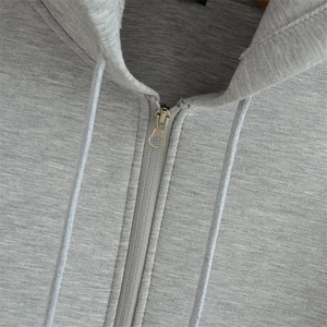 Sudadera con capucha y cremallera para mujer, doble capa, forro polar cepillado, para el fin de semana, proveedor OEM ODM, suministro al por mayor - Product Image 3