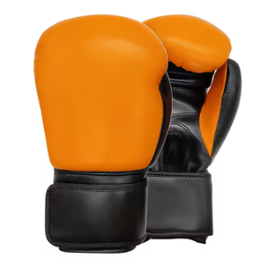 Gants de boxe en cuir noir, à lacets, pour adultes, pour l'entraînement et le combat - Product Image 2