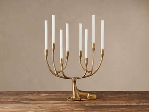 Collection de bougeoirs de branche d'arbre de luxe ensemble de Table décorative de candélabres en métal doré accessoires de maison de conception d'arbre en laiton moderne - Product Image 5