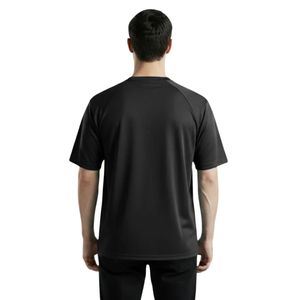 Camiseta Deportiva Negra para Hombre, Cuello Redondo, Algodón Premium, Transpirable, Suave, para Gimnasio, Fitness, Entrenamiento, Uso Casual, Logotipo Personalizado, OEM, ODM - Product Image 3
