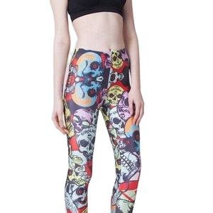 Sublimation Tights Yoga Custom Digital Printed Leggings For Woman Spliced Mesh Sport Yoga Legging Fashion Gym Pants - Product Image 1