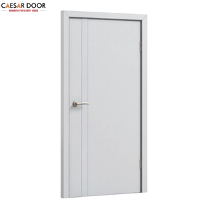 Porte intérieure en MDF moderne, économique, pré-peinte, à âme creuse, moulée, finition en film PVC, pour villa et école - Product Image 1