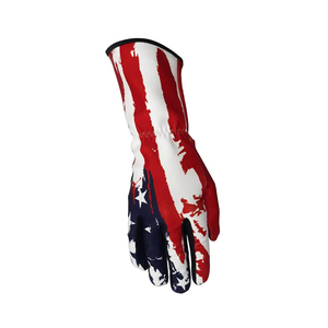 Gants de course à doigts entiers imprimés drapeau américain, revêtement PU antidérapant, motocross, extérieur, unisexe - Product Image 2