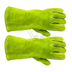 Premium Quality Brown Color Cow Hide Leather Heat Resistant Welding <b>Gloves</b> Wholesale Custom Logo Outdoor Working Welder <b>Gloves</b> - Product Image 4