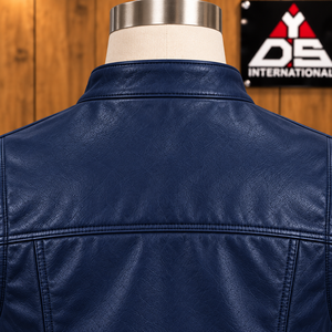 Custom Men's PU <b>Leather</b> <b>Vest</b> Stand Collar Zipper Front Pockets Moto Biker Style Premium <b>Leather</b> For Men Custom Apparel - Product Image 5