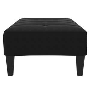 Poggiapiedi in Velluto Nero 100% Poliestere, Durezza Media, Compensato e Schiuma, Sgabelli e Pouf Eleganti - Product Image 5