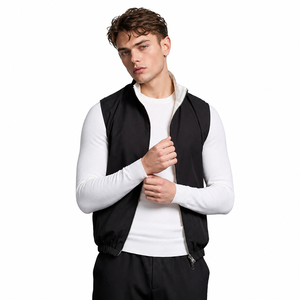 Waterproof Breathable Quick Dry Spandex/Nylon Functional Fabric Reversible Bodywarmer <b>Men</b> Double-Sided Custom <b>Vests</b> Autumn - Product Image 4