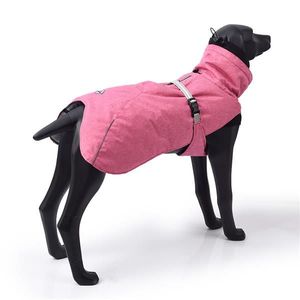 New Style XL <b>Pink</b> Dog Winter <b>Jacket</b> <b>Waterproof</b> Warm Polyester Filling Fabric Stylish Pet Clothes - Product Image 3