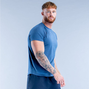 Camiseta Deportiva para Hombre con Logotipo Personalizado, Transpirable, Anti-Pilling, de Alta Elasticidad, con Dobladillo Curvo, para Gimnasio y Running - Product Image 4