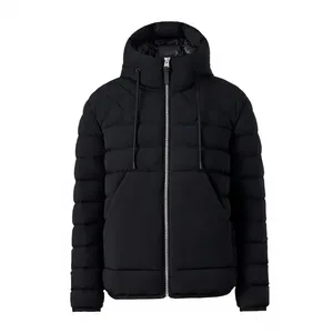 <b>Men</b> Women's Hooded Puffer <b>Jacket</b> Solid Color Filled Windproof Waterproof Breathable Reflective Zipper Closure <b>Summer</b> Casual Coat - Product Image 6