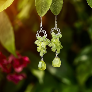 Pendientes de Peridoto Hechos a Mano al por Mayor con Diseño Entrelazado de Jaipur, India - Joyería de Moda - Product Image 3