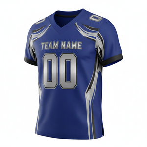 Custom American Football Jersey Breathable Short Sleeve Personalized Team Sports Shirt Plus Size for Men - Product Image 2