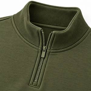 Custom Logo Boxy Fit Quarter Zip Sweatshirt <b>Men</b> Heavyweight Cotton Fleece <b>Pullover</b> - Product Image 6