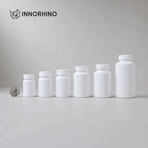 Bouteilles en PET Premium 60ml 100ml 120ml 300ml 580ml à Épaulement Incliné avec Bouchon CR pour Emballage de Compléments Alimentaires Vente en Gros / OEM - Product Image 1