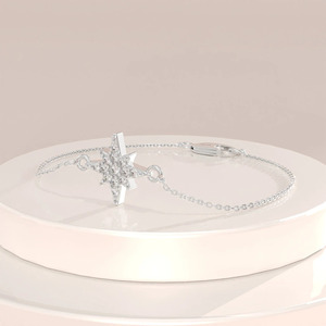 Pulsera con Diamantes Cultivados en Laboratorio con Diseño de Estrella en Oro Rosa - Product Image 3
