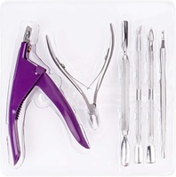 Cosmétiques 6 pièces manucure pédicure outils ensemble avec pochette tout en un acier inoxydable meilleure qualité à bas prix fournisseur Pakistan