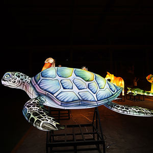 중국 전통 등불 축제 해양 동물 동물원 장식 만화 동물 천 거북이 등불 - Product Image 2
