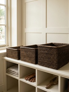 Ensemble de 3 paniers de rangement multi-usages modernes en rotin écologique - Product Image 5