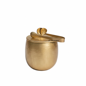 Conteneur à glace en aluminium de style vintage, éco-responsable, fait main, avec pince assortie, taille personnalisée pour les mariages, les fêtes, les hôtels, les bars à domicile - Product Image 1