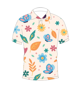 Camisa Polo para Hombre con Estampado Floral de Mariposas Coloridas, Manga Corta, Cuello Casual, Botones, Transpirable y Ligera para Verano - Product Image 4