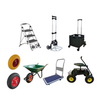 Chariot à roulettes robuste en acier avec plateau renforcé spacieux, chariot à main durable à quatre roues, outils OEM - Vente chaude