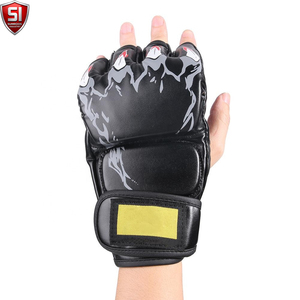 ถุงมือชกมวยหนังวัวสีขาว สำหรับฝึกซ้อม MMA ศิลปะการต่อสู้ แบบเต็มนิ้ว ปิดด้วยแถบตีนตุ๊กแก ใช้ได้ทั้งชายและหญิง รับสกรีนโลโก้ ถุงมือสำหรับมวยอาชีพ 14 ปี - Product Image 3