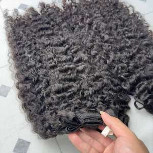 Mechones de cabello humano al por mayor, cabello virgen a granel, compra rizos birmanos sin procesar, cutícula alineada, cabello crudo - Product Image 1