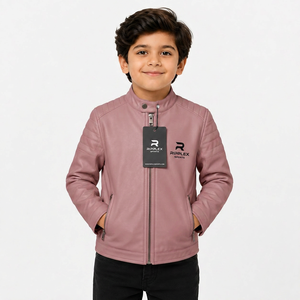 Chaqueta de cuero premium para niños que combina moda clásica, comodidad, calidez y durabilidad confiable para niños y niñas. - Product Image 4