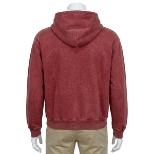 Sweat-shirt à capuche en polaire rouge avec strass pour homme, coupe classique, couleur unie, vêtement décontracté pour l'automne, sweat-shirt à strass pour homme - Product Image 3