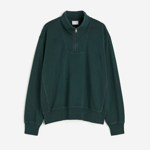 เสื้อสเวตเชิ้ตซิป ¼ ตัวสำหรับผู้ชาย ผ้าฝ้ายพรีเมียม ฟลีซ ทรงปกติ รับผลิตตามแบบ (OEM) ขายส่งจากโรงงาน ผู้ผลิตในสหรัฐอเมริกาและยุโรป - Product Image 1