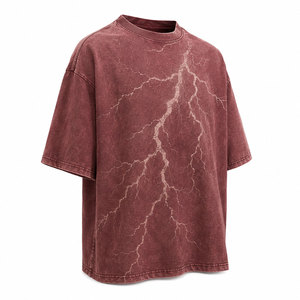 Camiseta Clásica Oversize con Hombros Caídos, Efecto Desgastado y Material de Algodón Suave con Acabado Premium Lavado - Product Image 1