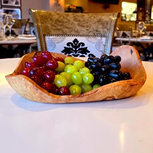 Handmade Wooden Charger Platter Vintage Irregular Natural Wood Serving Wooden Bowl Dish For Home <b>Kitchen</b> Decoration - Product Image 3