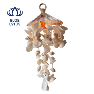 NOUVELLE ARRIVÉE Carillon éolien en coquillages naturels, ornement suspendu fait main, thème côtier, fournisseur - Product Image 1