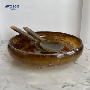 Bol en résine à l'aspect marbre, design mignon, fait main, au meilleur prix, fabriqué en Inde, parmi les articles de service les plus vendus pour les fêtes. - Product Image 2