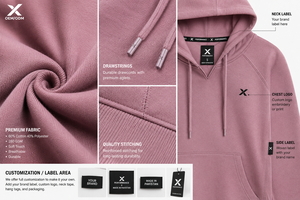 Sudadera Deportiva para Mujer X Sports City, Bordada, de Color Sólido, de Algodón/Poliéster, de Secado Rápido, Transpirable, Informal - Product Image 3